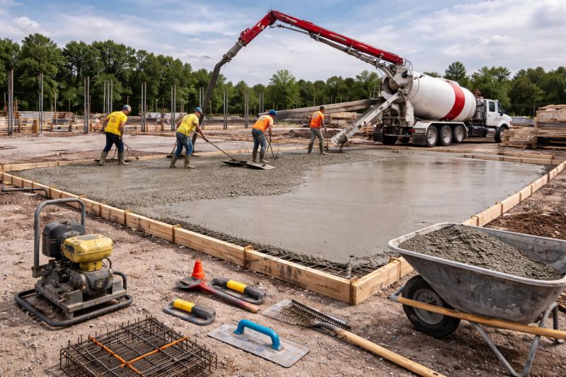 Commercial Slab Installation in Columbia, SC